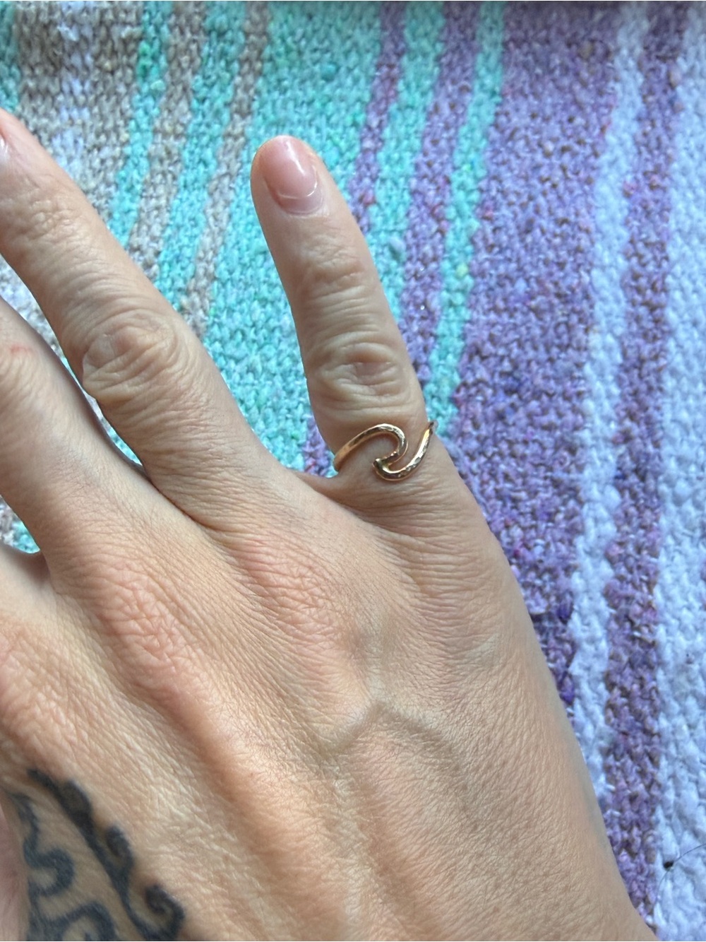 14k GF wave ring from Hawaii! Size 4